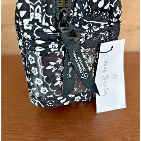 Vera Bradley Cotton Lunch Bunch Lunch Bag Box Black Bandana Medallion New w Tags - Picture 3 of 5